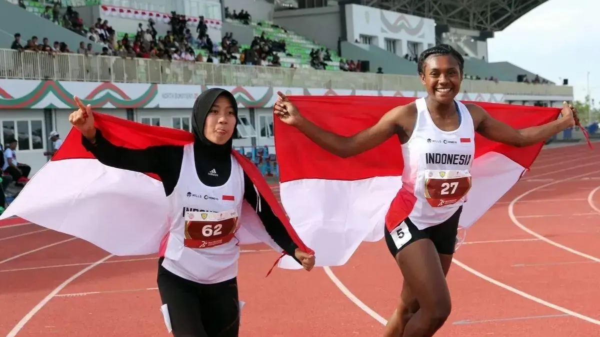 Shava S. Warangga (kiri), menjadi salah satu atlet atletik Indonesia yang akan tampil di Kejuaraan Dunia Atletik U-20 2026.