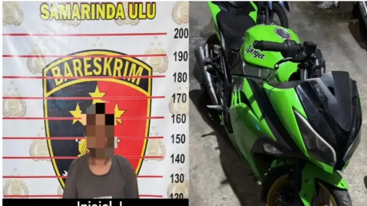 Tersangka dan barang bukti.