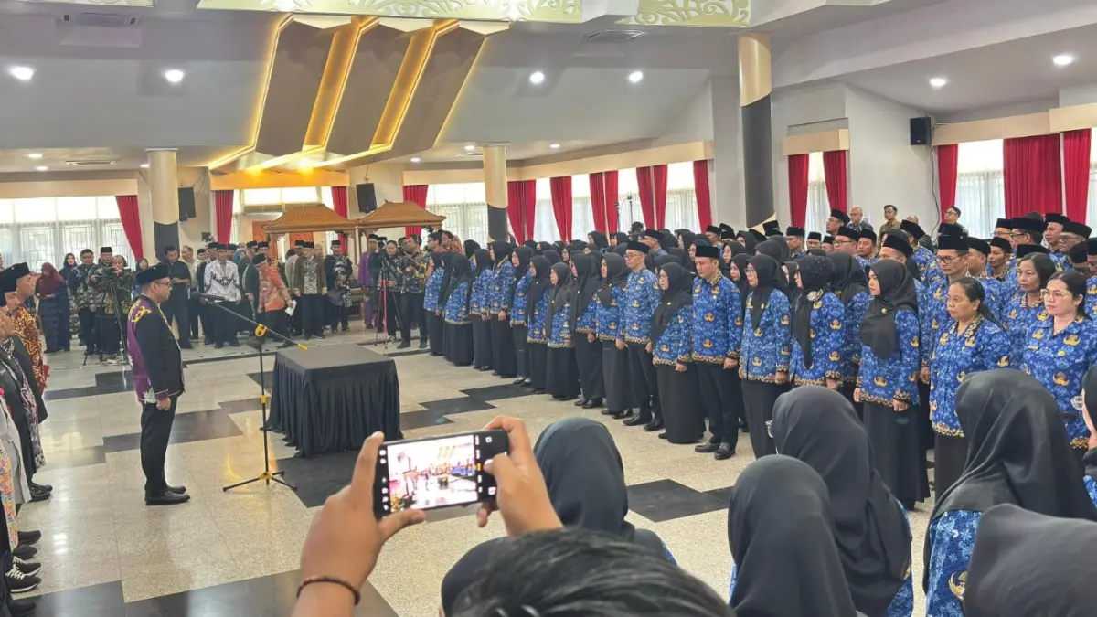 Pelantikan ratusan kepala sekolah dan pejabat fungsional di Pemkab Kukar (Istimewa)