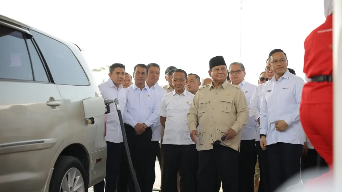 PERKUAT: Presiden Prabowo Subianto meluncurkan program mandatori biodiesel B50 di Karawang, Jabar, Kamis, 9 Juli 2026. ISTIMEWA