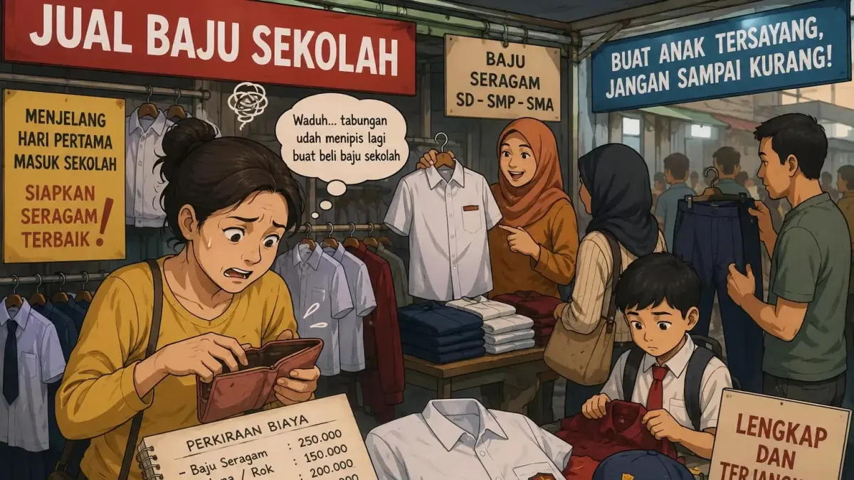 Ilustrasi baju seragam (AI)