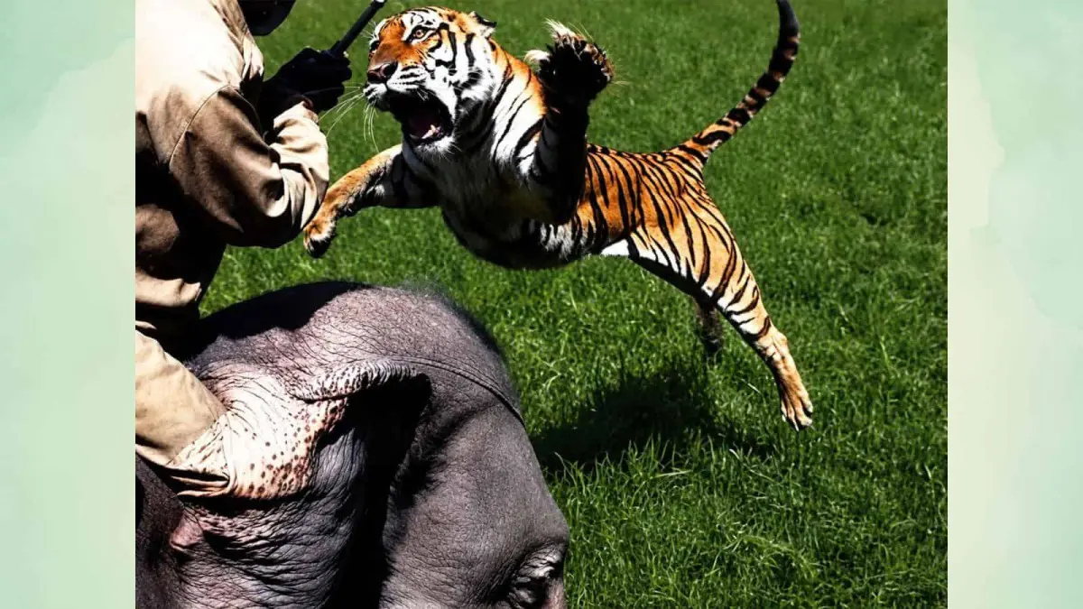 Joymala selamat dari terkaman harimau betina.