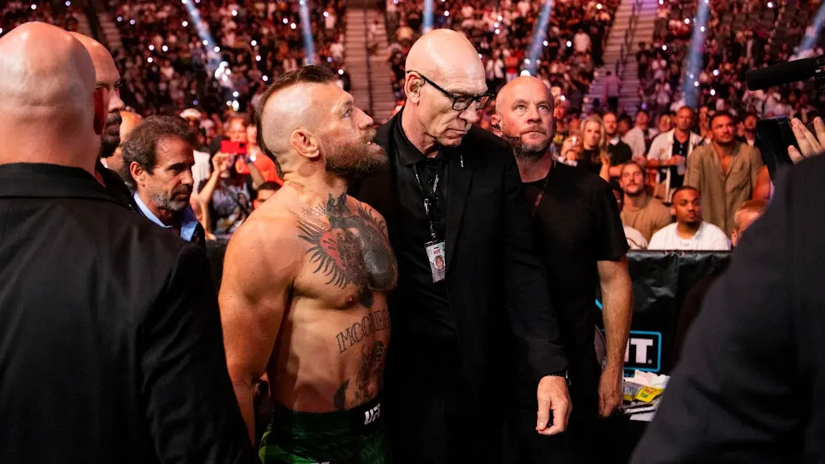 Conor McGregor usai kekalahannya dari Max Holloway.