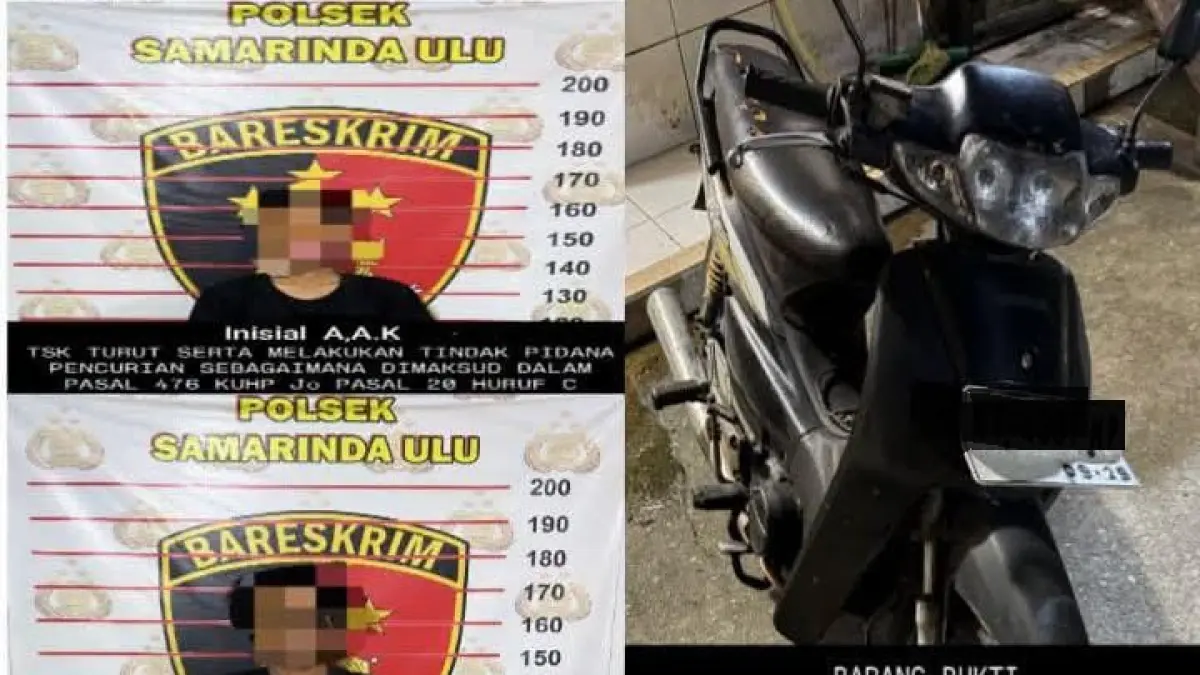 Tersangka dan barang bukti.