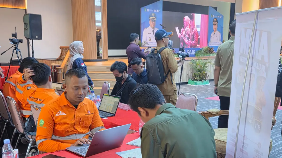 Suasana Job Fair Kukar tahun 2026 di Gedung PKM (Elmo/Prokal.co)