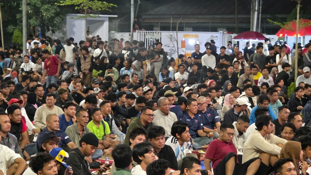 &nbsp;Suasana Nobar Final Piala Dunia Kukar 2026 di Halaman Parkir Pendopo Odah Etam (Elmo/Prokal.co)