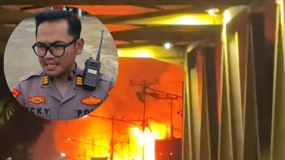 Kabag Ops Polres Kukar AKP Ecky Widi Prawira dan video hoaks kebakaran di Kelurahan Baru, Tenggarong.