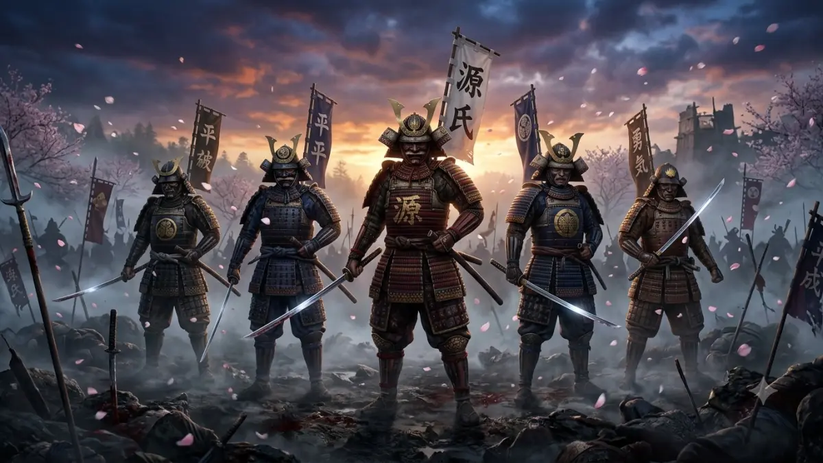 ilustrasi prajurit Samurai, Jepang. (AI)