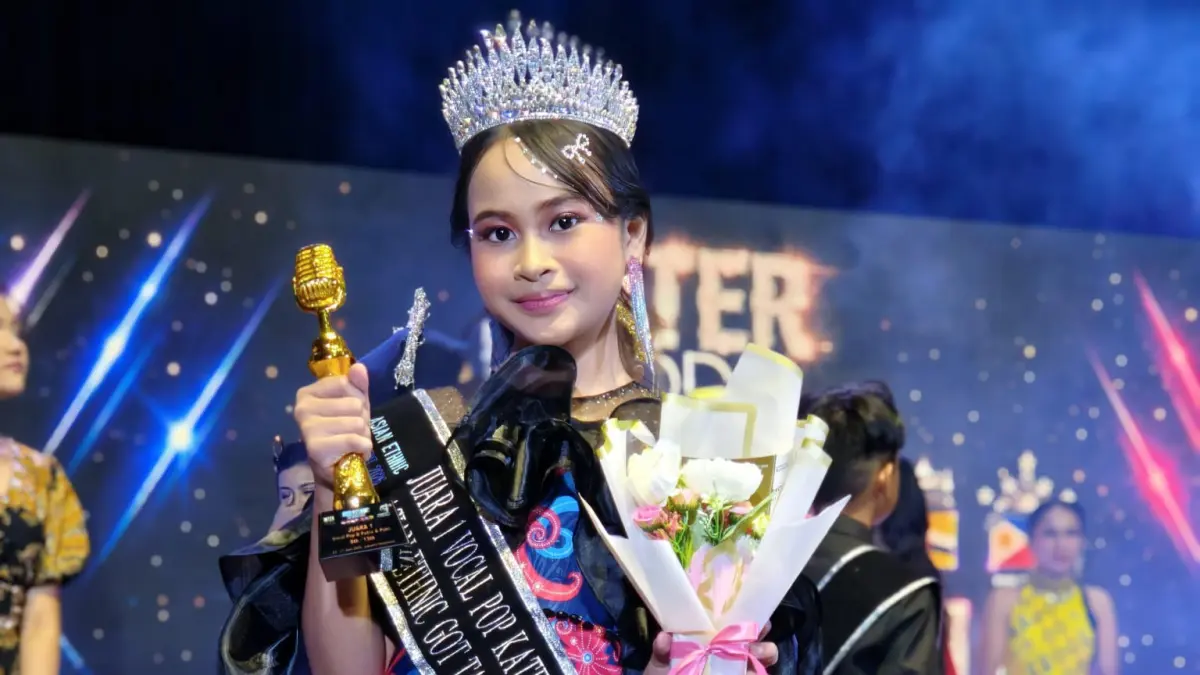 Kauren Atiqa Zahira saat menjuarai Asian Ethnic Got Talent International 2026 di Jakarta (Dok. Pribadi Dana Sukma Wardani)