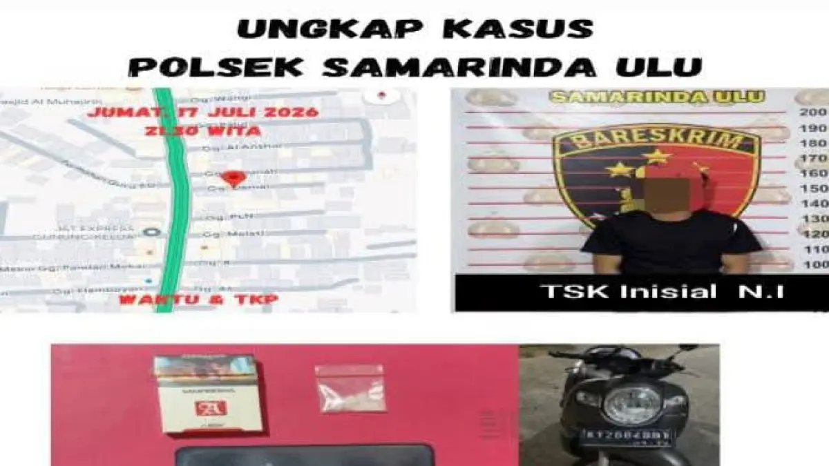 Tersangka dan barang bukti.