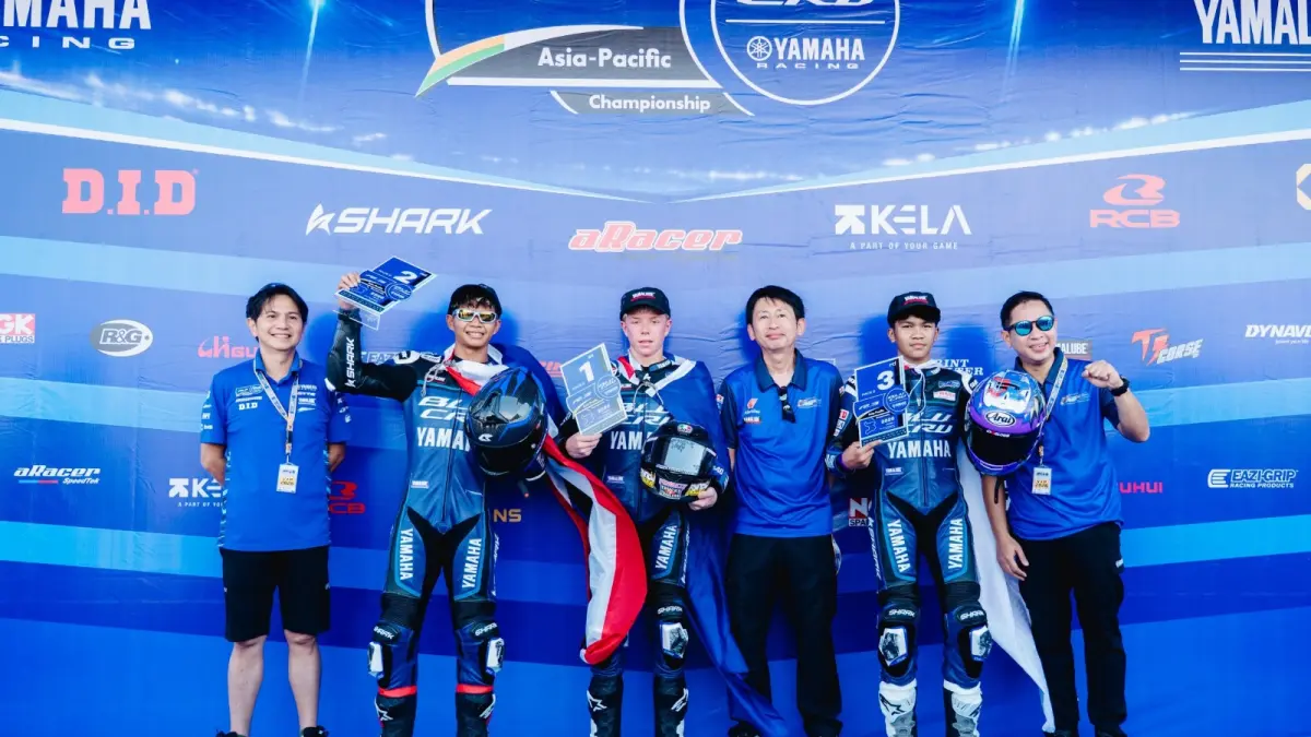 Tiga pembalap Sabian Fathul Ilmi, Reynaldi Junior dan M. Abid Ashar Musyafa menunjukkan kinerja unggulan saat race weekend R3 BLU CRU Asia-Pacific Championship.