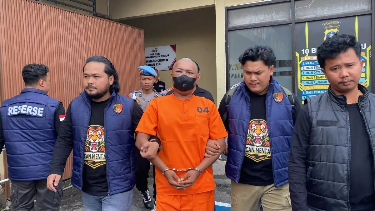 RM, pria 31 tahun habisi temannya yang menagih utang sabu.(Miftah/kaltengpos.jawapos.com)