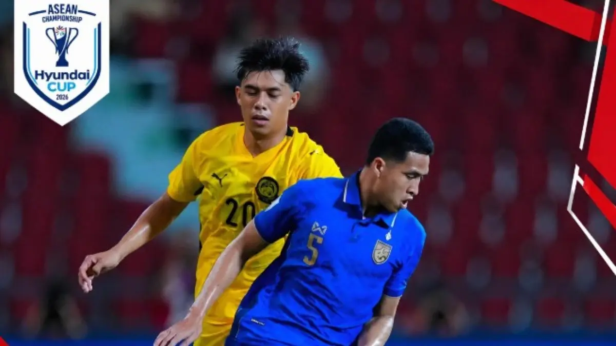Thailand menang 2-0 atas Malaysia.
