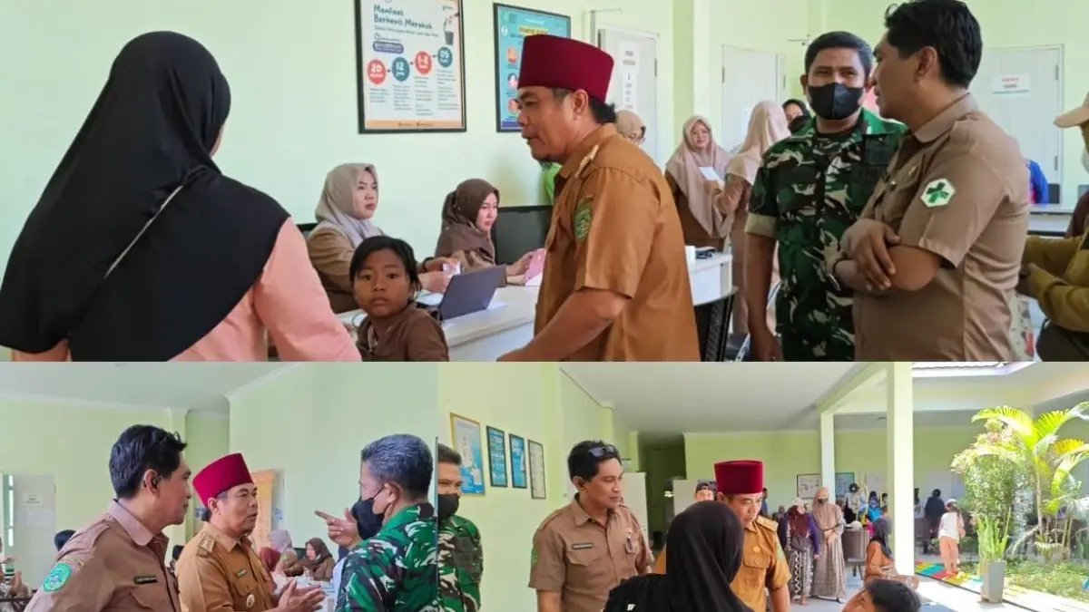 DUGAAN KERACUNAN: Forkopimcam Sebulu mengunjungi Puskesmas Sebulu 1 menjenguk pasien diduga keracunan MBG. ISTIMEWA