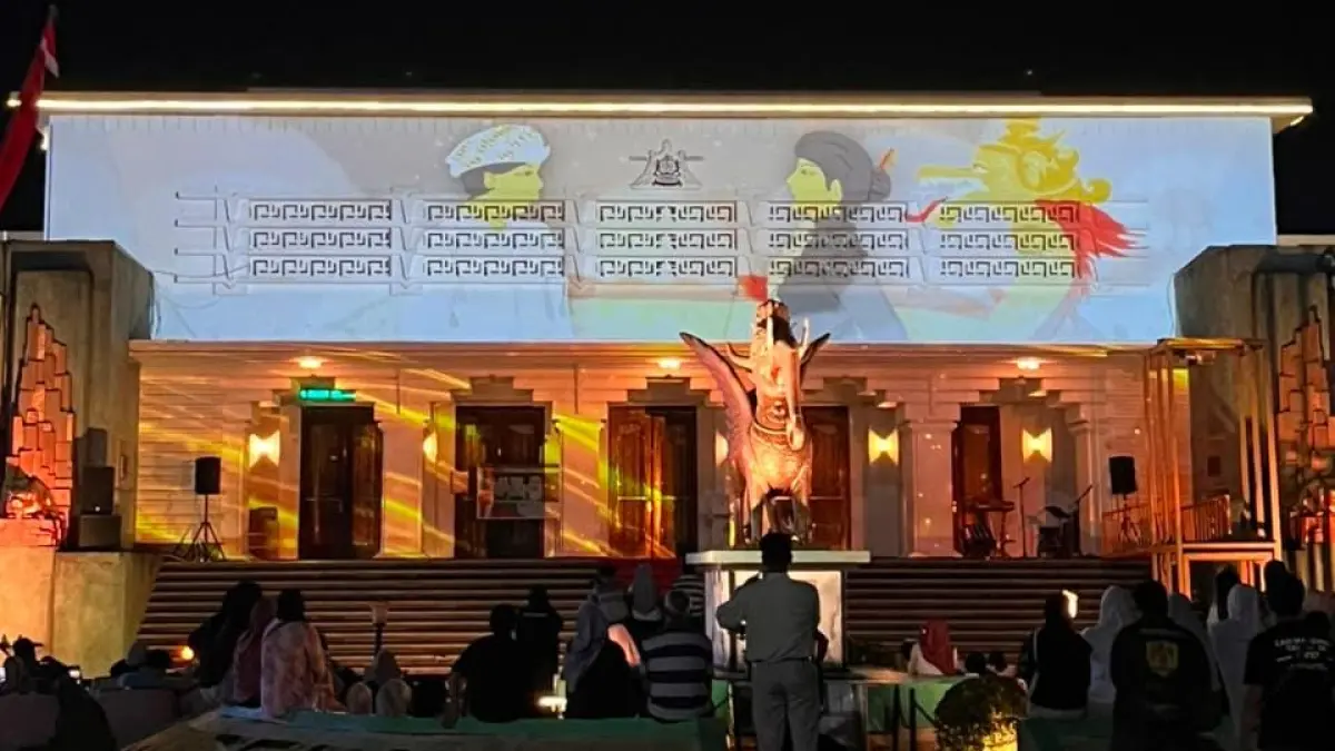 Penayangan Video Mapping: Legenda Putri Karang Melenu di Museum Mulawarman (Ist/Museum Mulawarman)