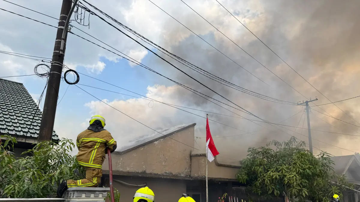 Kebakaran di Gang 9 Jalan KH Akhmad Mukhsin, Kelurahan Timbau, Tenggarong (Istimewa)