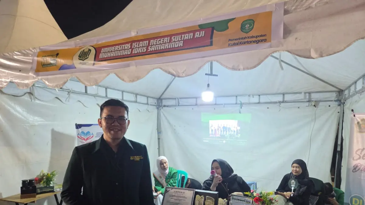 Stan UINSI Samarinda di Campus Fair 2026 Kukar (Elmo/Prokal.co)