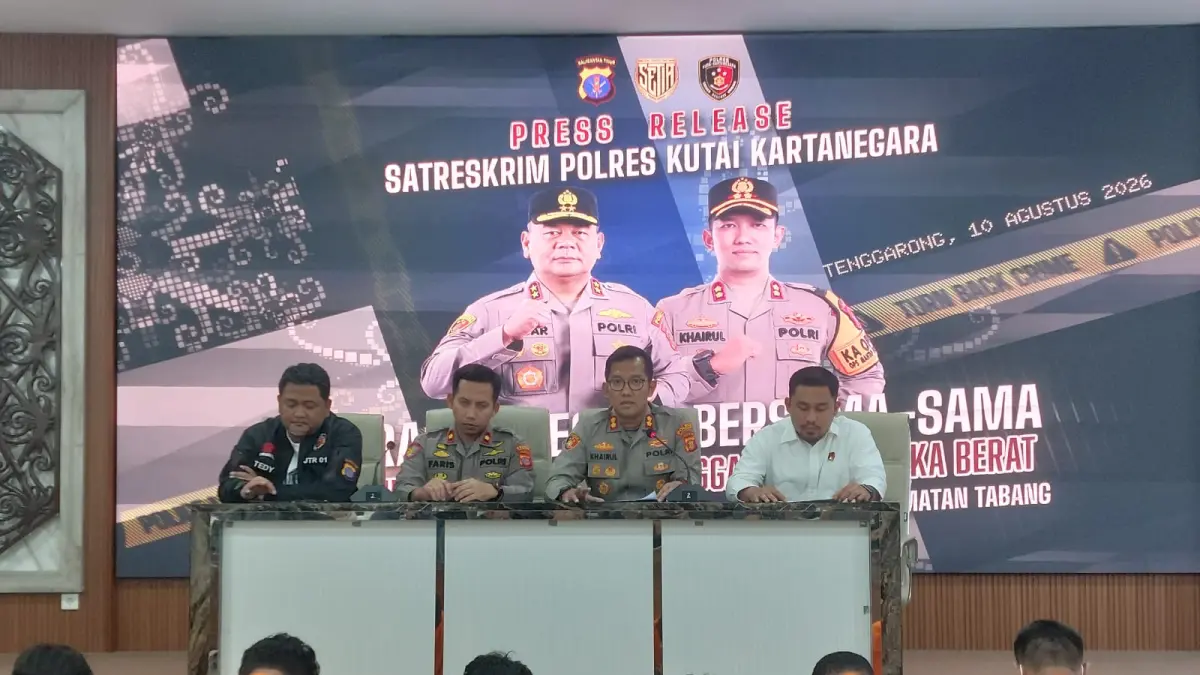 Rilis Polres Kukar mengenai pengeroyokan di Kecamatan Tabang (Elmo/Prokal.co)
