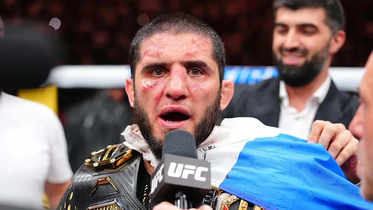 Islam Makhachev usai duel dengan Ian Garry.