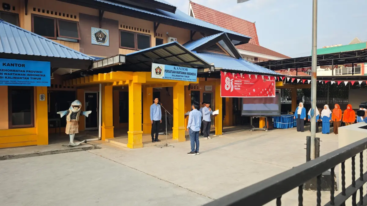  Apel HUT RI ke 81 di Sekretariat PWI Kaltim