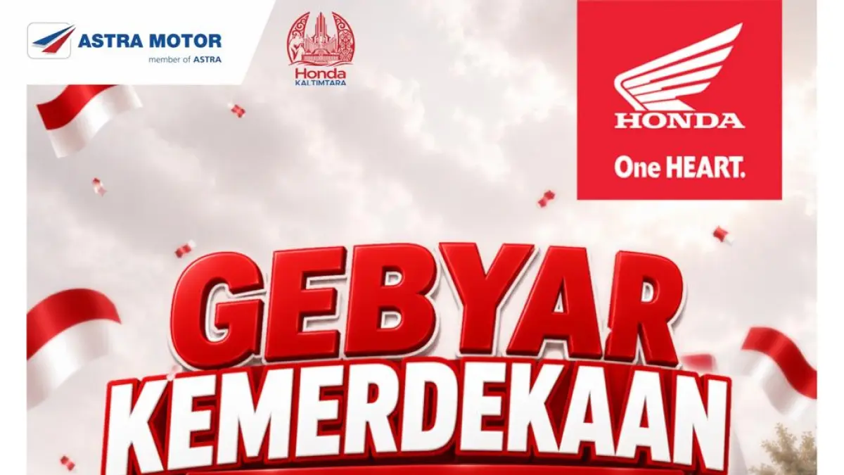Astra Motor Kaltim 1 menghadirkan program “Gebyar Kemerdekaan – Servis Motor, Tetap Prima” bagi konsumen setia Honda. Program ini memberikan berbagai penawaran menarik untuk kebutuhan perawatan dan servis sepeda motor Honda selama periode 10–31 Agustus 2026.