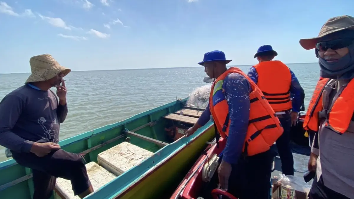 PENCARIAN: Tim gabungan masih mencari keberadaan nelayan asal Desa Tanjung Aru, Kecamatan Tanjung Harapan, Kabupaten Paser, Selasa, 18 Agustus 2026. ISTIMEWA

