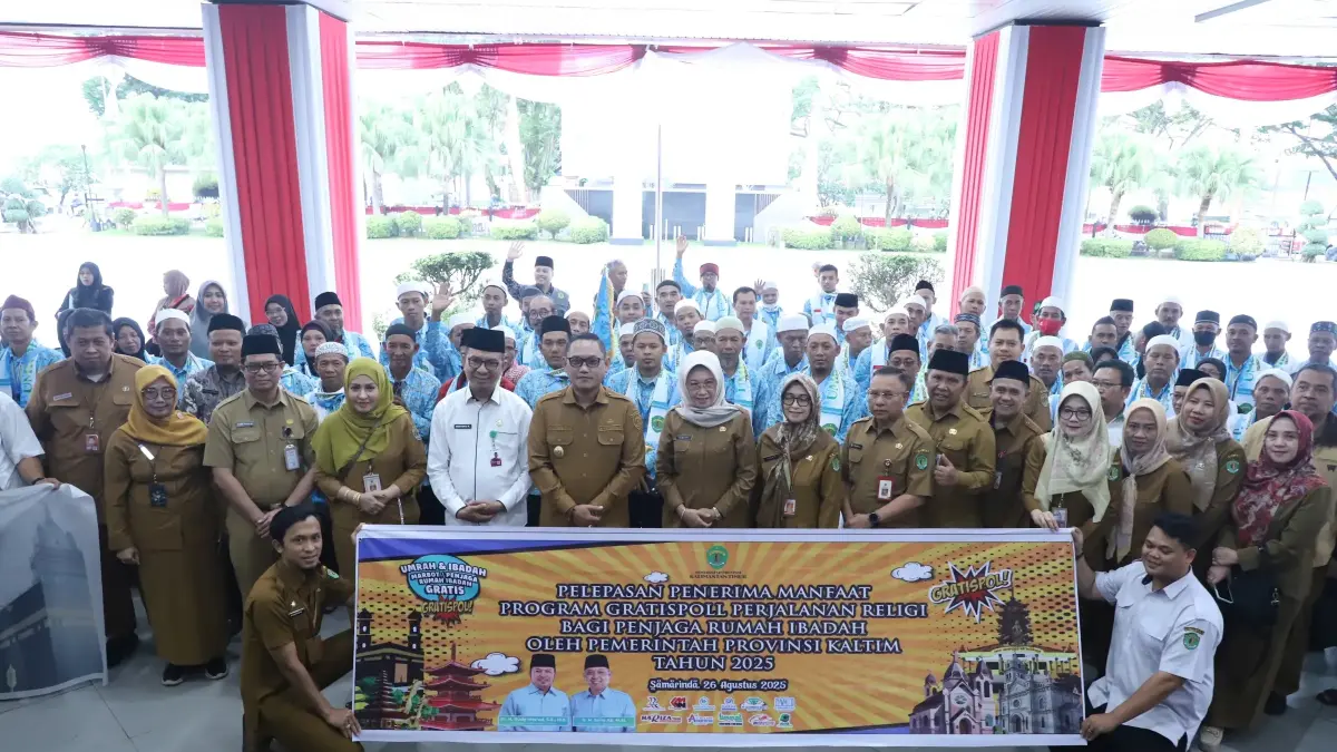 Pemberangkatan jamaah umrah gratis, bagian dari Program Gratispol, Rudy Mas
