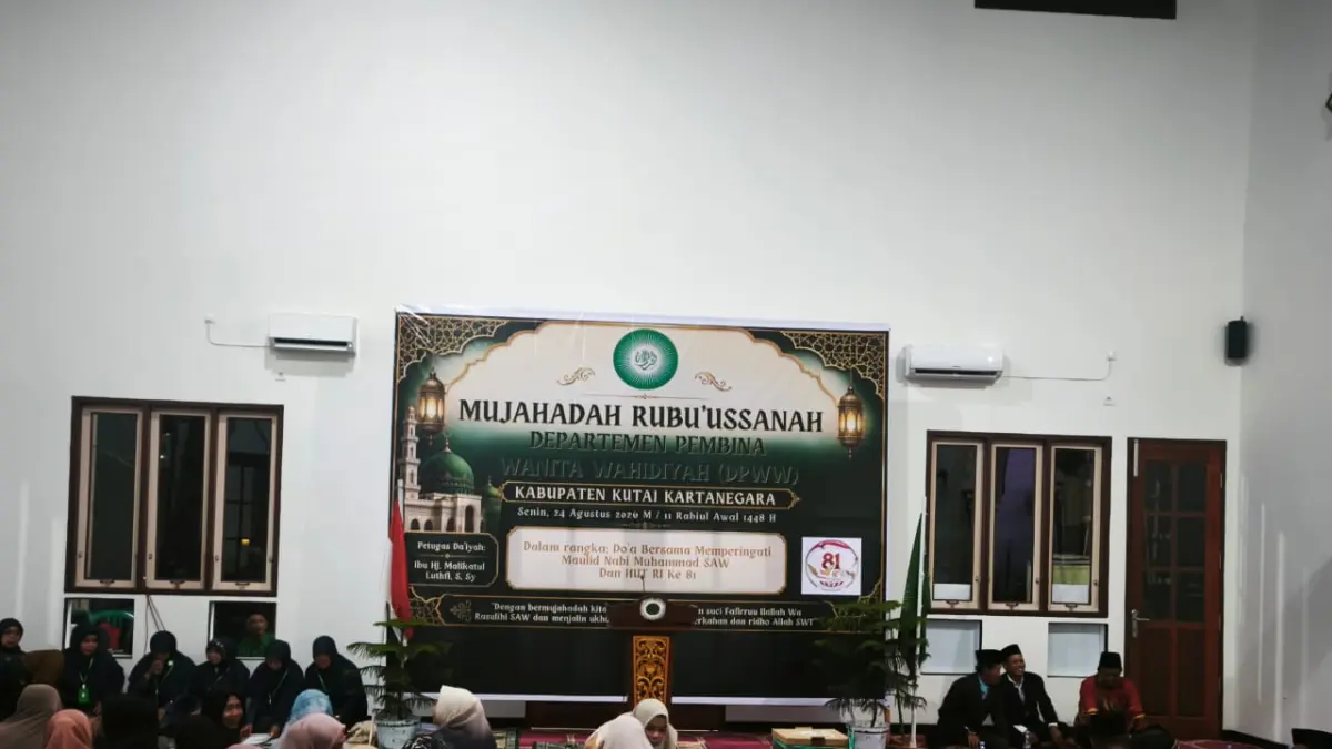 Mujahadah Rubu’ussanah yang digelar Yayasan Perjuangan Wahidiyah Kukar di Loa Ipuh (Istimewa)