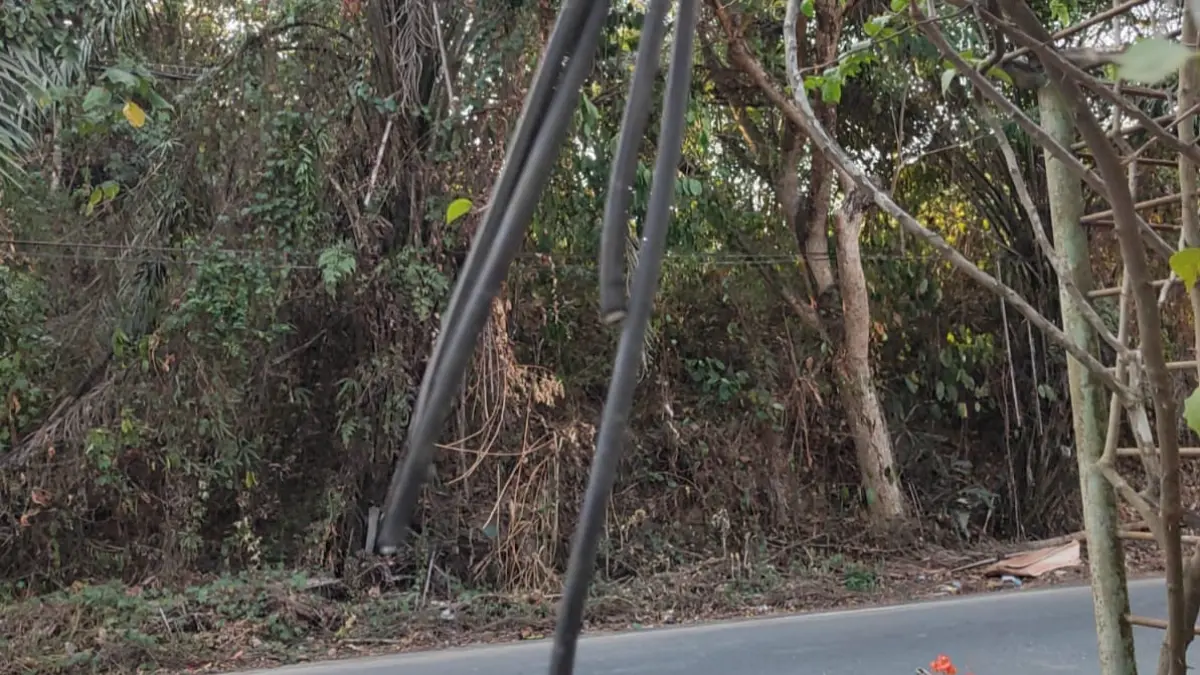 Kabel LPJU Jalur Dua Tenggarong-Samarinda yang dicuri (Istimewa)