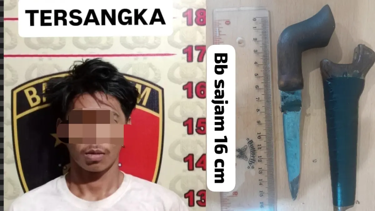 Tersangka dan barang bukti.
