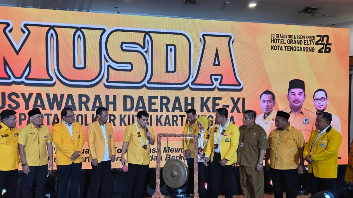 Pembukaan Musda ke-XI Golkar Kukar yang dibuka Sekretaris DPD Kaltim, Husni Fahruddin (Elmo/Prokal.co)