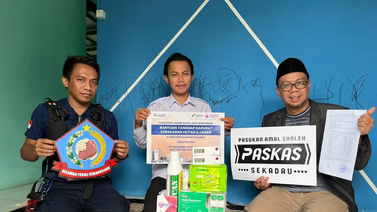 PT Pertamina Patra Niaga Refinery Unit Balikpapan menyalurkan bantuan kemanusiaan kepada masyarakat terdampak karhutla di Provinsi Kalimantan Barat.