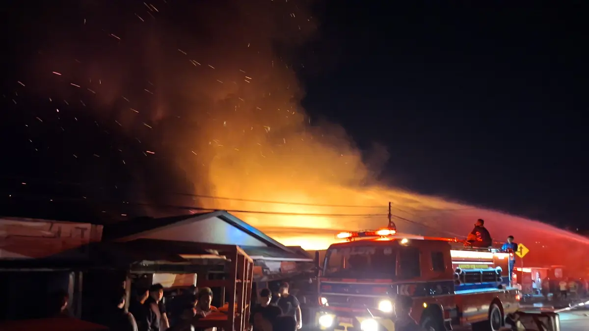 Kebakaran di Tenggarong.