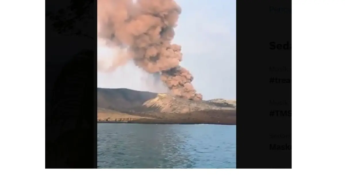 Erupsi  Gunung Anak Krakatau.