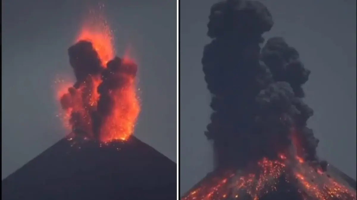 Letusan Gunung Anak Krakatau.