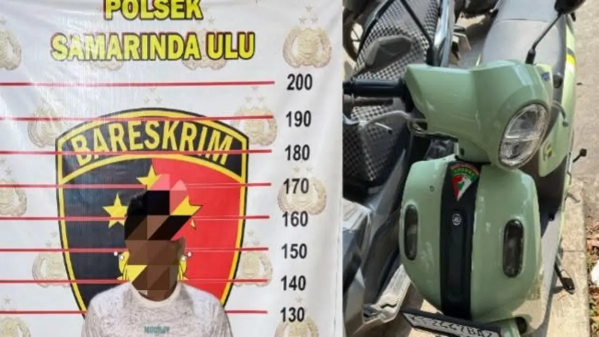 Tersangka dan barang bukti.
