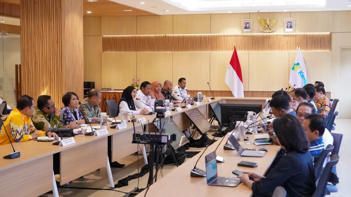 BAHAS: Bupati Berau, Sri Juniarsih Mas, bersama jajaran, saat beraudiensi di Kementerian Kesehatan RI, Rabu, 16 September 2026. ISTIMEWA/PROKOPIM