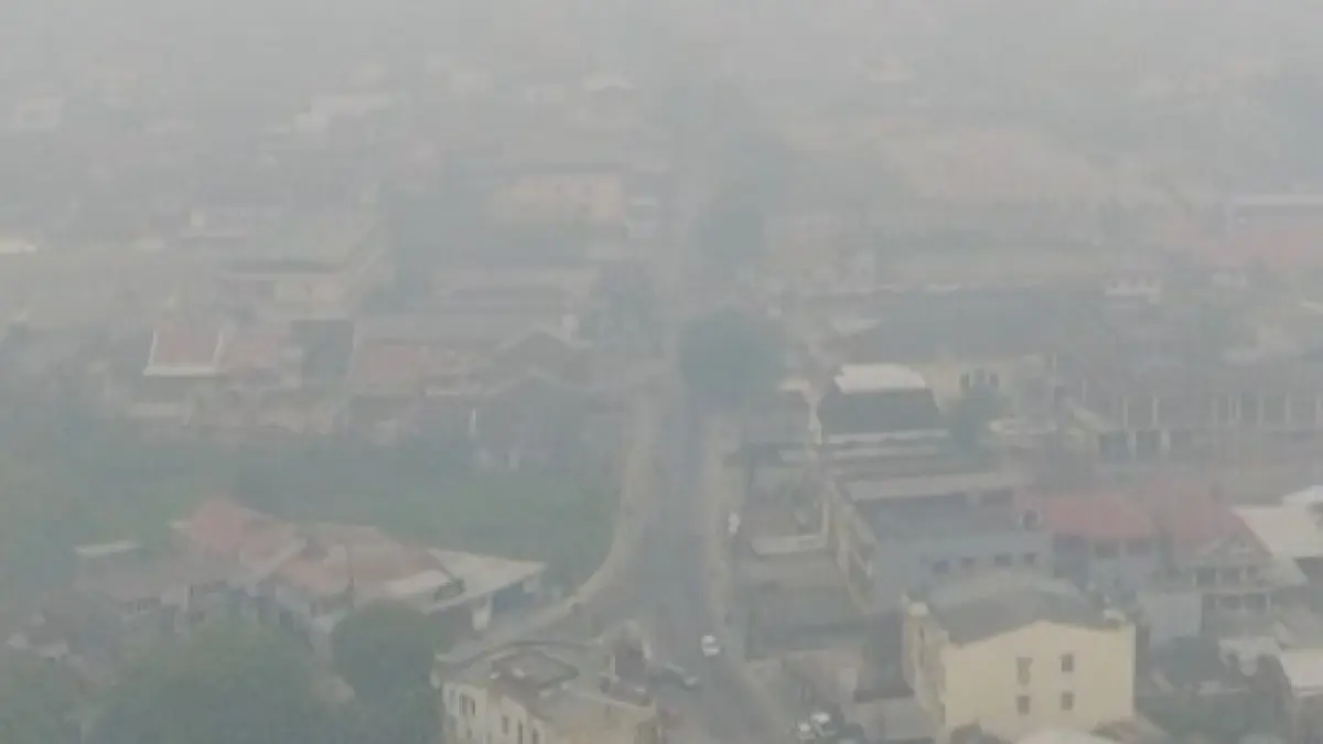 Kabut asap tebal selimuti wilayah Kecamatan Sungai Pinang Samarinda
