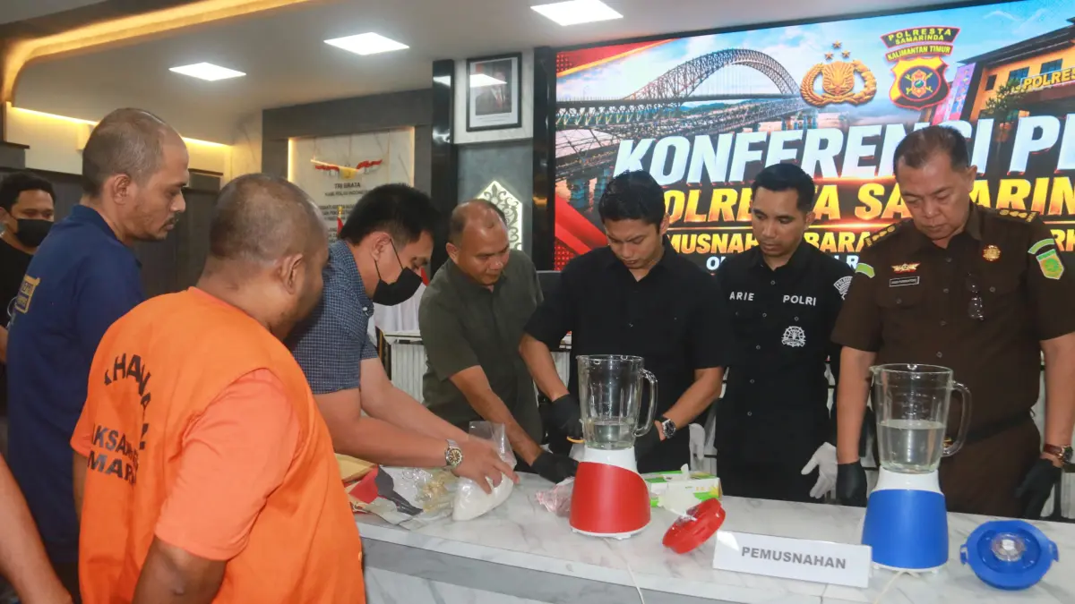 Pemusnahan barang bukti.