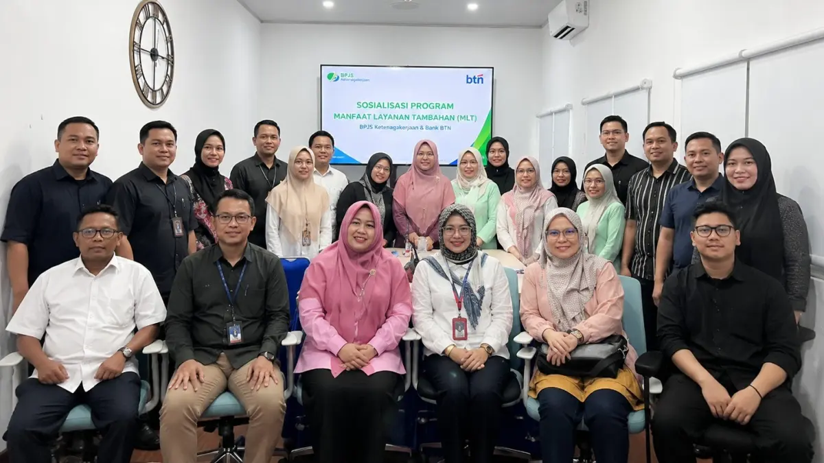 BPJS Ketenagakerjaan bersama BTN terus memperkuat sinergi dalam meningkatkan kesejahteraan pekerja melalui sosialisasi Program Manfaat Layanan Tambahan.