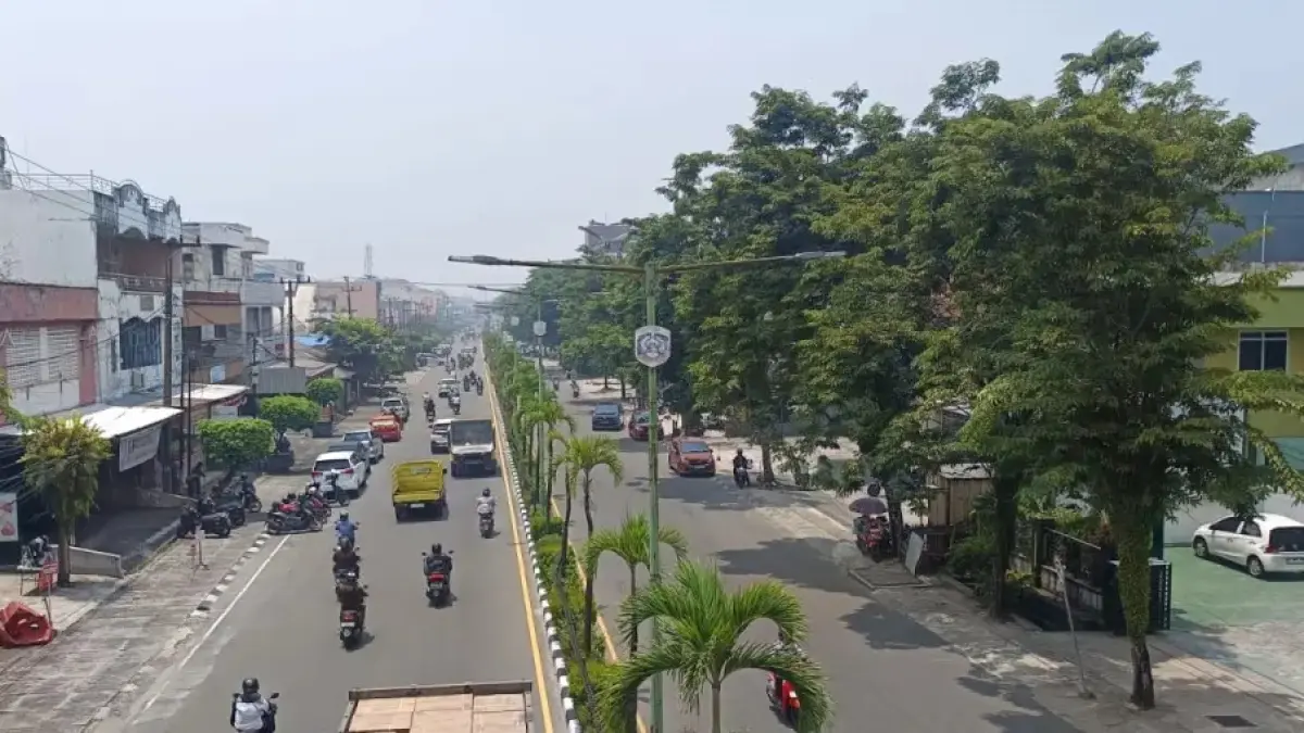 Kabut asap kembali menyelimuti Kota Tarakan akibat dipengaruhi asap kiriman dari wilayah selatan Kalimantan. ISTIMEWA