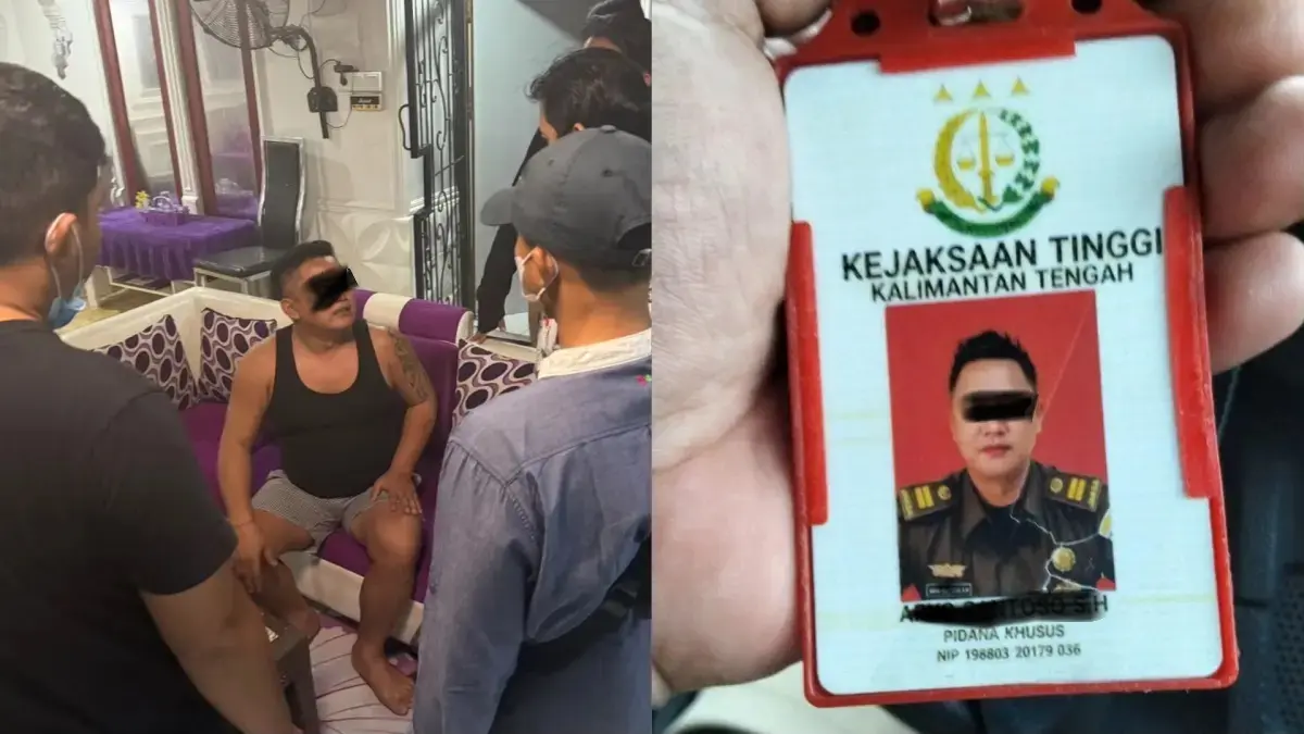 Pria berinisial AR, jaksa gadungan diamankan.(Penkum)
