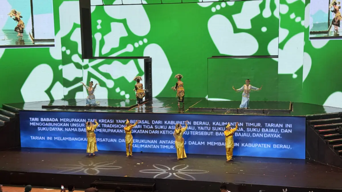 PENAMPILAN TARIAN BABADA: Dalam PPBN 2026 garapan IPBN, Tarian Babada mengguncang panggung dan memesona para penonton di Aula Trans Studio Cibubur, Bogor, Minggu, 28 September 2026. KPG