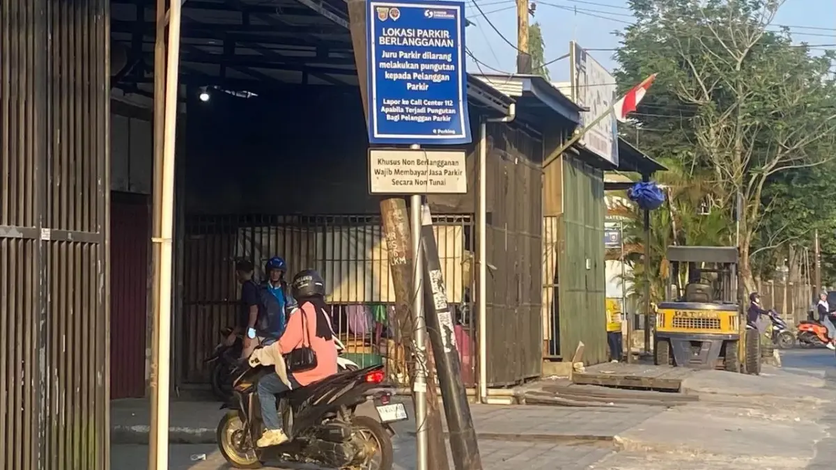 Plang lokasi parkir berlangganan Samarinda.