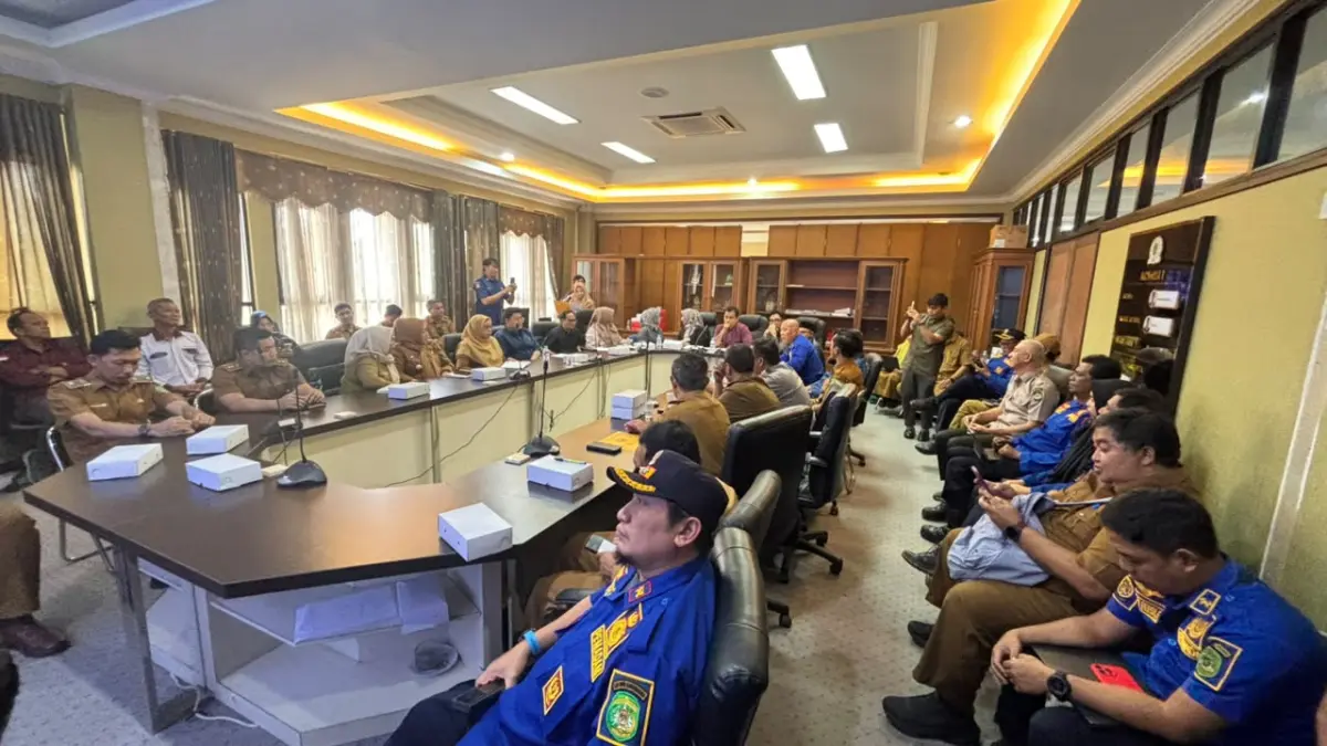 RDP Disdamkarmatan Kukar bersama DPRD berkaitan dengan zona merah Tenggarong (Elmo/Prokal.co)