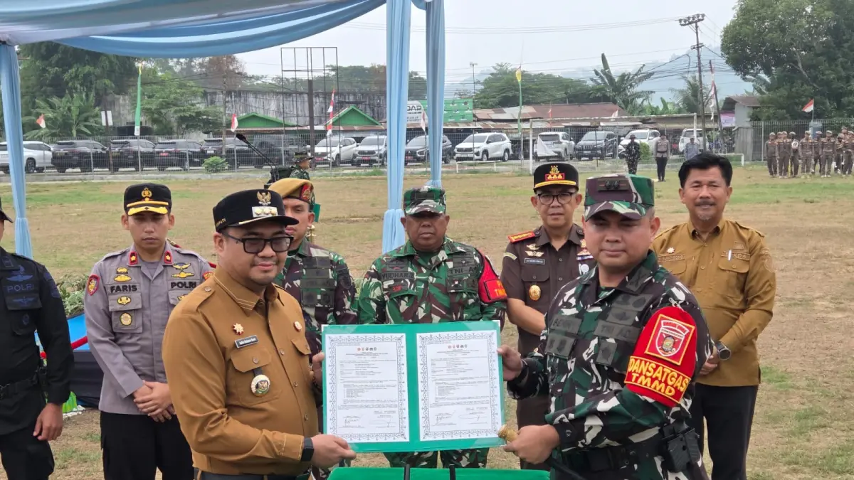 Pembukaan TMMD ke-130 di Loa Kulu, Kutai Kartanegara (Elmo/Prokal.co)