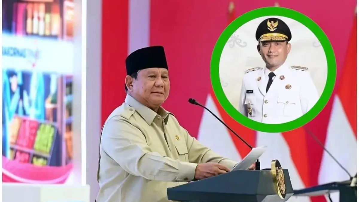 Presiden Prabowo Subianto dan Seno Aji (insert).