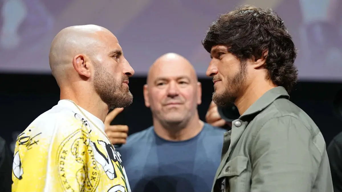 Face off Volkanovski dan Movsar Evloev.