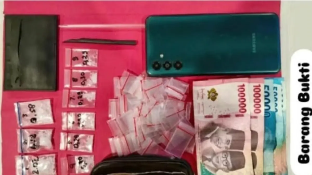 Barang bukti yang diamankan.