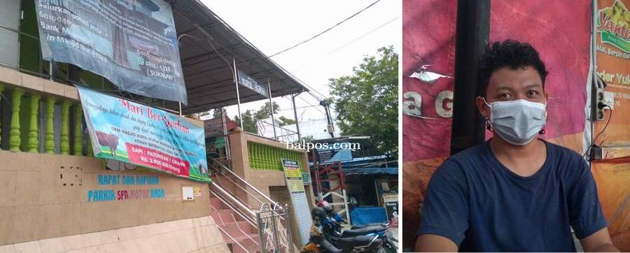 PENCURIAN: Masjid Nurul Hijrah di jalan DI Panjaitan, Gunung Guntur, lokasi kejadian pencurian kotak amal. Restu, salah satu pengurus masjid yang mengetahui aksi pelaku dan ikut menangkapnya